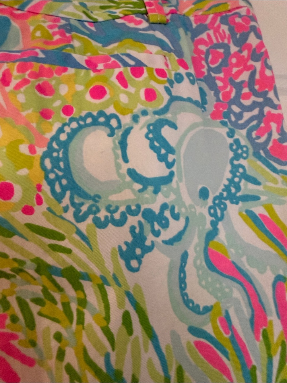 Lilly Pulitzer Tropical Floral Cotton Shorts - Pink, Green, Blue - Picture 3 of 5